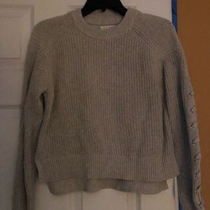 LA Hearts light gray ribbed sweater size XS